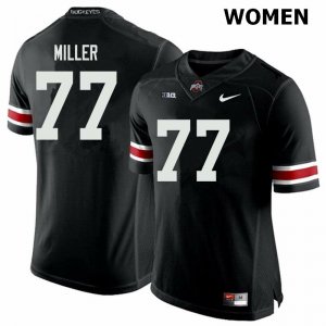 Women's Ohio State Buckeyes #77 Harry Miller Black Nike NCAA College Football Jersey Black Friday OLG4444YN